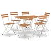 vidaXL Folding Bistro Set | Natural Wood