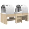 vidaXL Kids'High Bed Frame with Tunnel 3 pcs Sonoma Oak and white