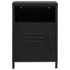 vidaXL Nightstand Black 35x35x51 cm Steel