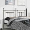 vidaXL Metal Replace Headboard Black 135 cm