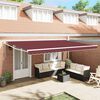 vidaXL Automatic Retractable Awning Burgundy 500x300 cm