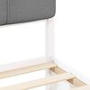 vidaXL Bed Frame with Upholstered Headboard Light Grey 75 x 190 cm