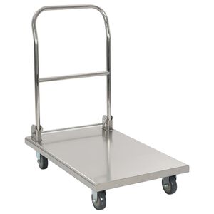 vidaXL Platform Wagon Silver 82x53x86 cm Stainless Steel