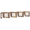 vidaXL Foldable Dog Gate with Stands 8 pcs Old Wood 60 cm