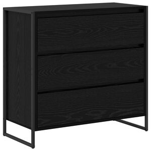vidaXL Sideboard Black Oak 79 x 36 x 75.5 cm Engineered Wood