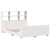 vidaXL Bookcase Bed without Mattress White 120x190 cm Small Double Solid Wood
