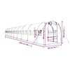 vidaXL Greenhouse with Steel Frame Green 36 m&sup2; 18x2x2 m