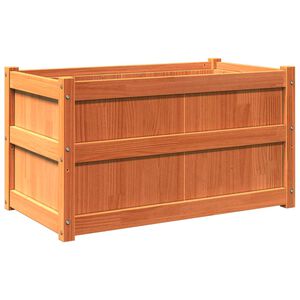 vidaXL Garden Planter Wax Brown 90x50x50 cm Solid Wood Pine