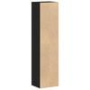 vidaXL Book Cabinet Black Oak 36 x 30 x 143 cm Engineered Wood