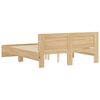 vidaXL Bed Frame with LED without Mattress Sonoma Oak 150x200 cm King Size