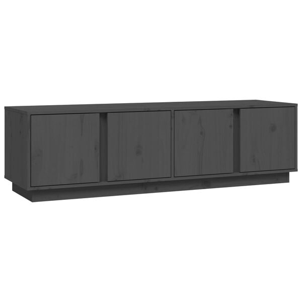 vidaXL TV Cabinet Grey 140x40x40 cm Solid Wood Pine
