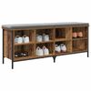 vidaXL Shoe Cabinet Old Wood 131 x 35 x 50 cm Engineered Wood and Iron