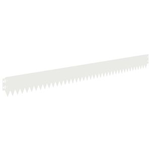 vidaXL Lawn Edging 30 pcs 103 x 10 cm Steel White