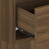 vidaXL Wall-mounted Bedside Cabinet Brown Oak