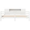 vidaXL Bookcase Bed without Mattress White 180x200 cm Super King Solid Wood Pine