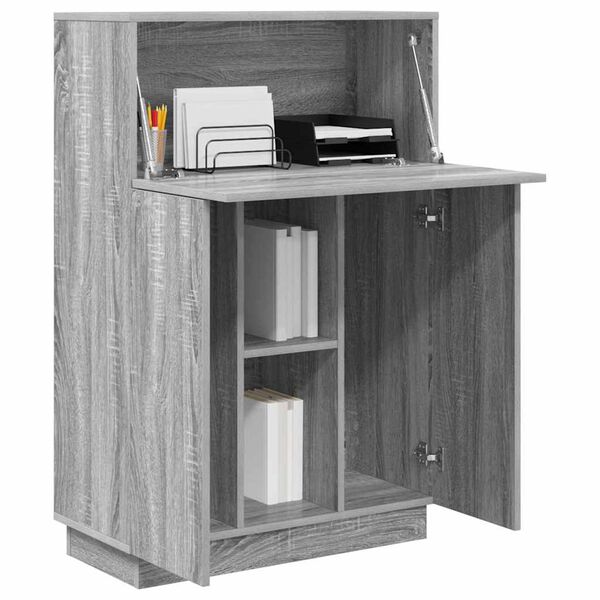 vidaXL Desk Grey Sonoma 71.5 x 31.5 x 106.5 cm Engineered Wood