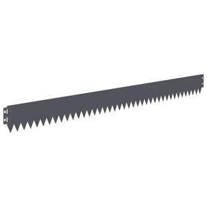 vidaXL Lawn Edging 50 pcs 103 x 10 cm Steel Anthracite