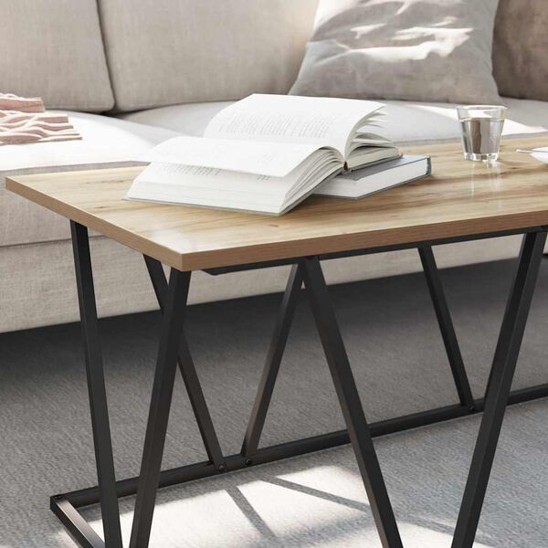 vidaXL Coffee Table Artisan Oak 100 x 50 x 40 cm