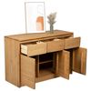 vidaXL Sideboard SAUDA Oak 114x43x75.5 cm Solid Wood Pine