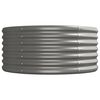 vidaXL Garden Raised Bed Galvanised Steel 620x80x36 cm Grey