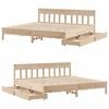 vidaXL Bed Frame without Mattress 200x200 cm Solid Wood Pine