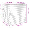 vidaXL Garden Planter 70x70x72.5 cm Solid Wood Douglas