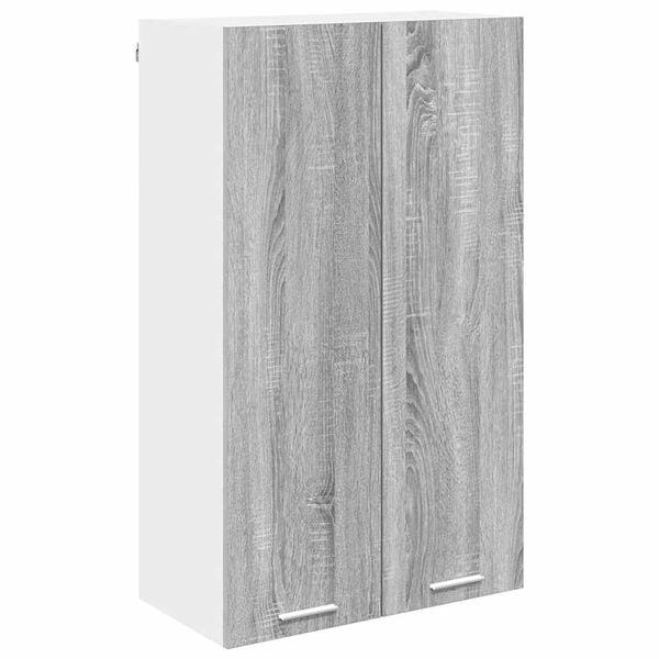 vidaXL Hanging Cabinet Grey Sonoma 60 x 31 x 100 cm Engineered Wood