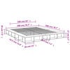 vidaXL Bed Frame without Mattress Black 200x200 cm