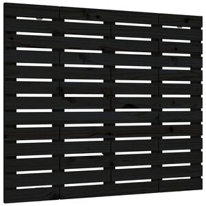 vidaXL Wall Headboard Black 106x3x91,5 cm Solid Wood Pine