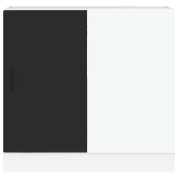 vidaXL Kitchen Base Cabinet Lyon Black Engineered Wood