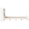 vidaXL Bookcase Bed without Mattress White 135x190 cm Double Solid Wood Pine