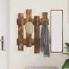 vidaXL Wall-Mounted Coat Rack Wall-mounted Smoked Oak 60 x 3 x 82 cm