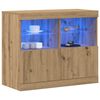 vidaXL LED Sideboard Brown 81 x 37 x 66.5 cm Engineered Wood