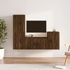 vidaXL 4 Piece TV Cabinet Set Brown Oak Engineered Wood