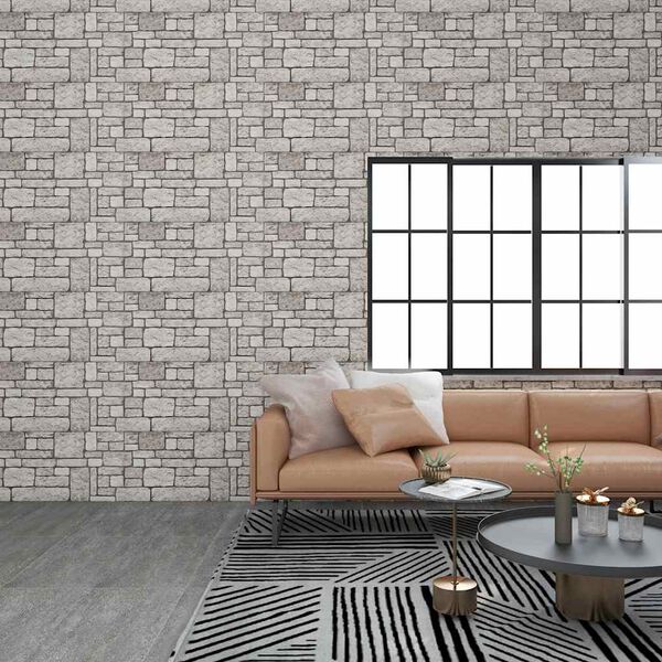 vidaXL 3D Wall Panels with Grey Brick Design 10 pcs EPS