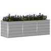 vidaXL Planter Light Grey 240 x 80 x 75 cm Steel