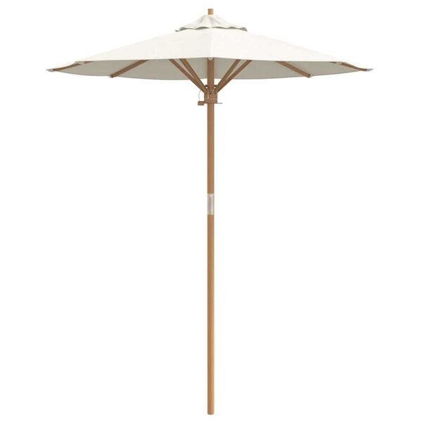 vidaXL Garden Parasol Cream White &Oslash; 180 x 230 cm Bamboo