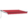 vidaXL Retractable Awning Red 3.5 x 2 m 100% Polyester and Aluminium