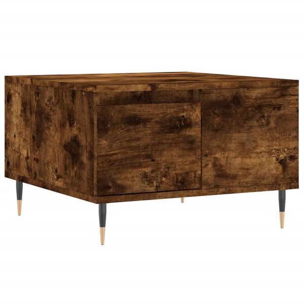 vidaXL Coffee Table Smoked Oak 55x55x36.5 cm Engineered Wood