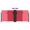 vidaXL Retractable Side Awning Red 100x1000 cm