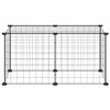 vidaXL 8-Panel Pet Cage Black 35x35 cm Steel