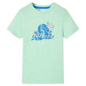 vidaXL Kids' T-shirt Light Green 128