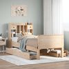 vidaXL Bookcase Bed without Mattress 90x190 cm Single Solid Wood Pine