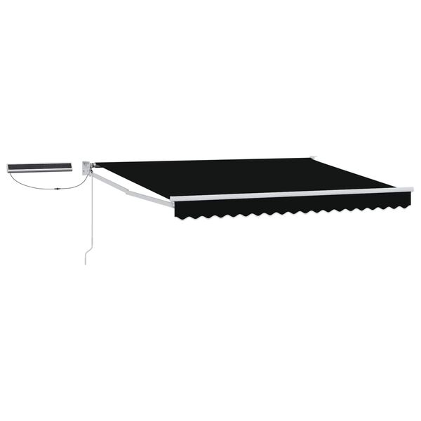 vidaXL Electric Retractable Awning Black 3 x 2.5 m