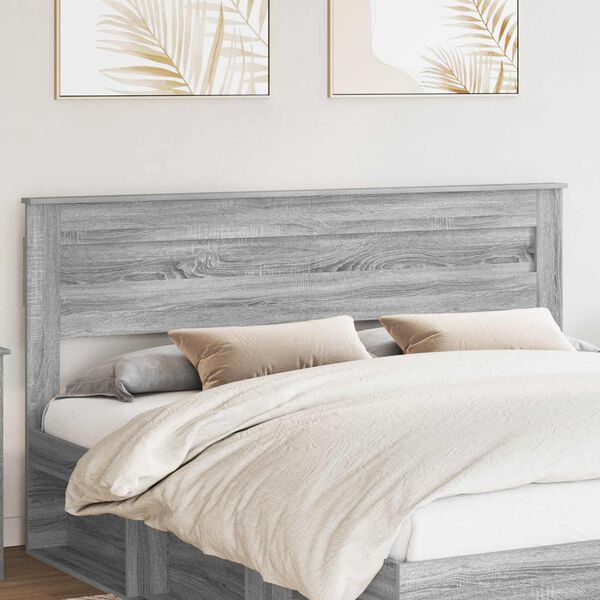 vidaXL Headboard Grey Sonoma 200 cm Engineered wood