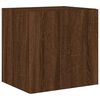 vidaXL TV Wall Cabinets with LED Lights 2 pcs Brown Oak 40.5x35x40 cm