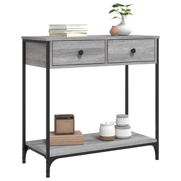 vidaXL Console Table Grey Sonoma 75x34.5x75 cm Engineered Wood