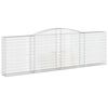 vidaXL Arched Gabion Baskets 5 pcs 400x30x120/140 cm Galvanised Iron