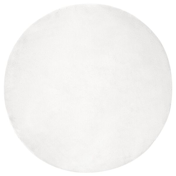 vidaXL Faux Rabbit Fur Rug Olite White &Oslash; 200 cm Polyester