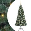 vidaXL Artificial Pre-lit Christmas Tree with Ball Set Green 150 cm